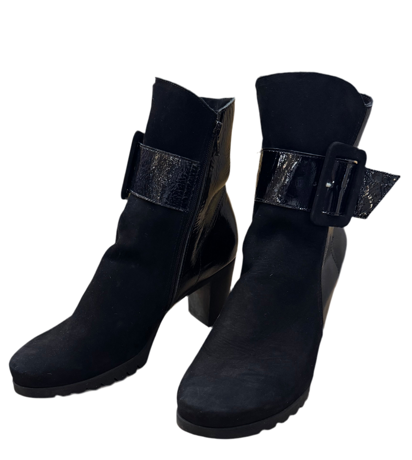 Arche Suede Black Patent Bootie EU 40