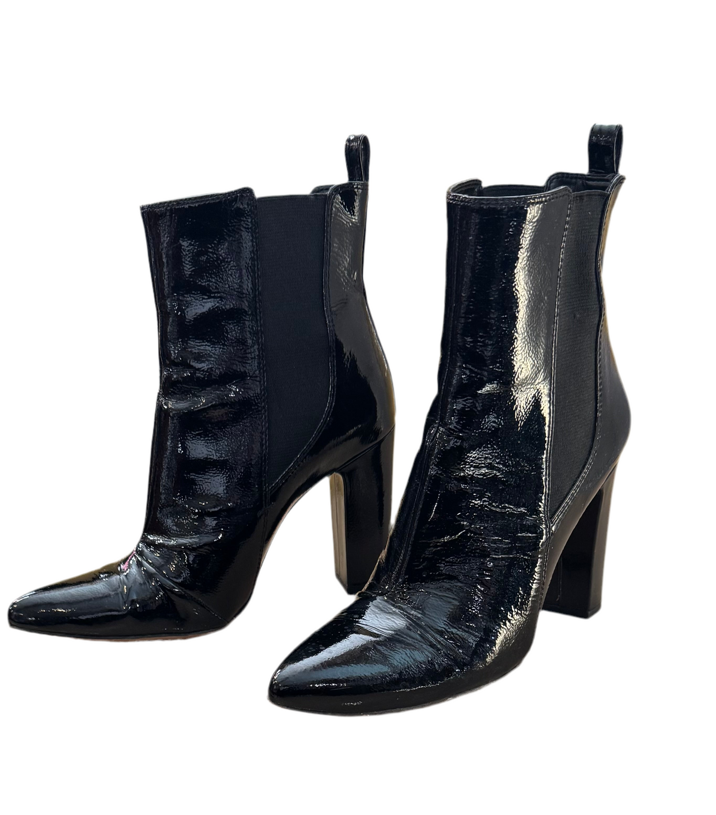 Vince Camuto Black Patent Ankle Boot Size 7.5