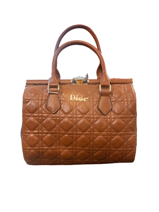 Imitation Dior Brown Handbag w/ Wallet