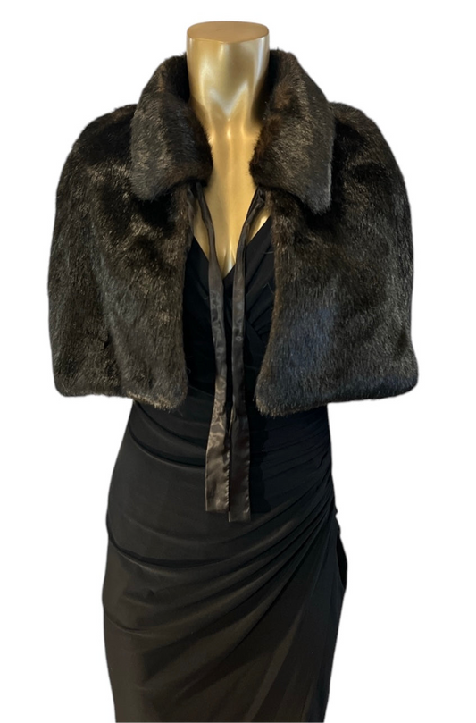 Charlotte Russe Faux Fur Cape Size L