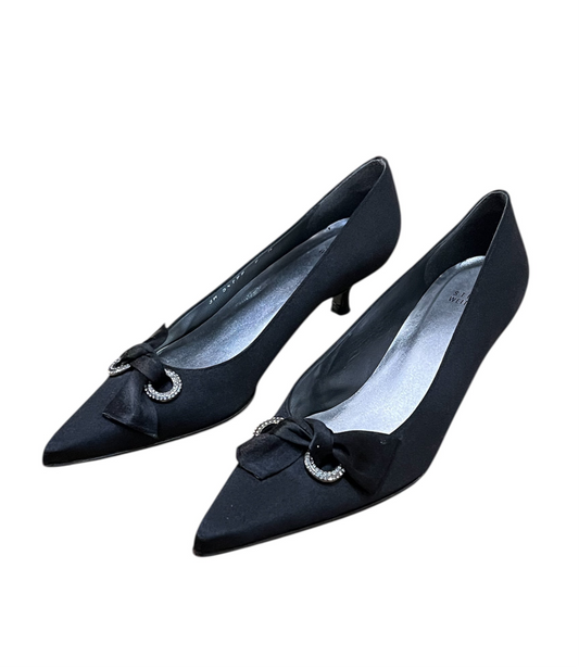 Stuart Weitzman Satin Crystal Pumps