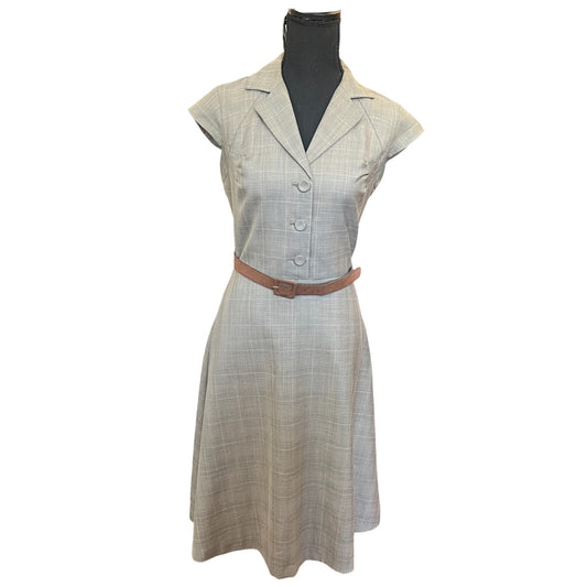 Calvin Klein Plaid Button Dress with Belt Size S/M