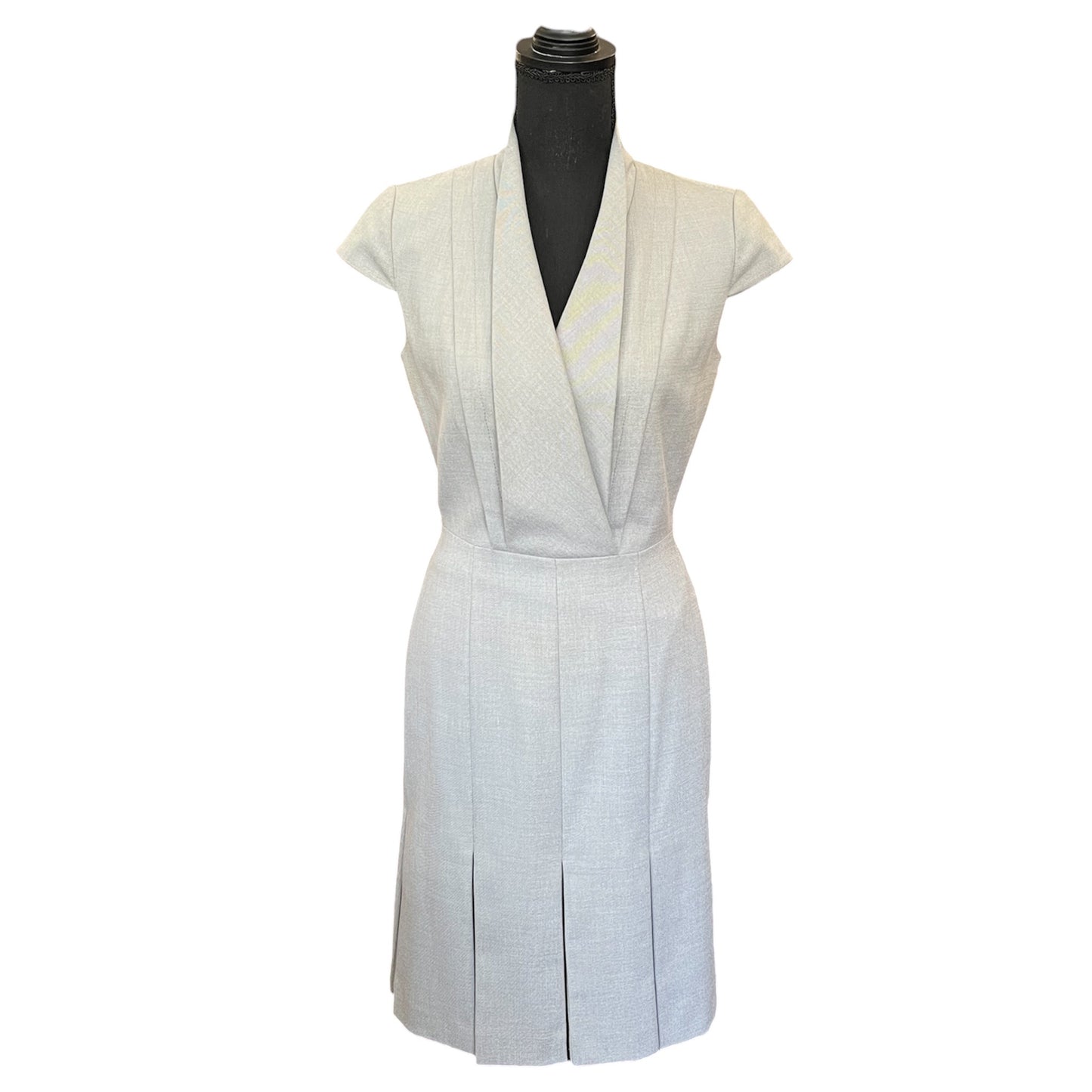 Antonio Melani Pleated Gray Dress Size 2