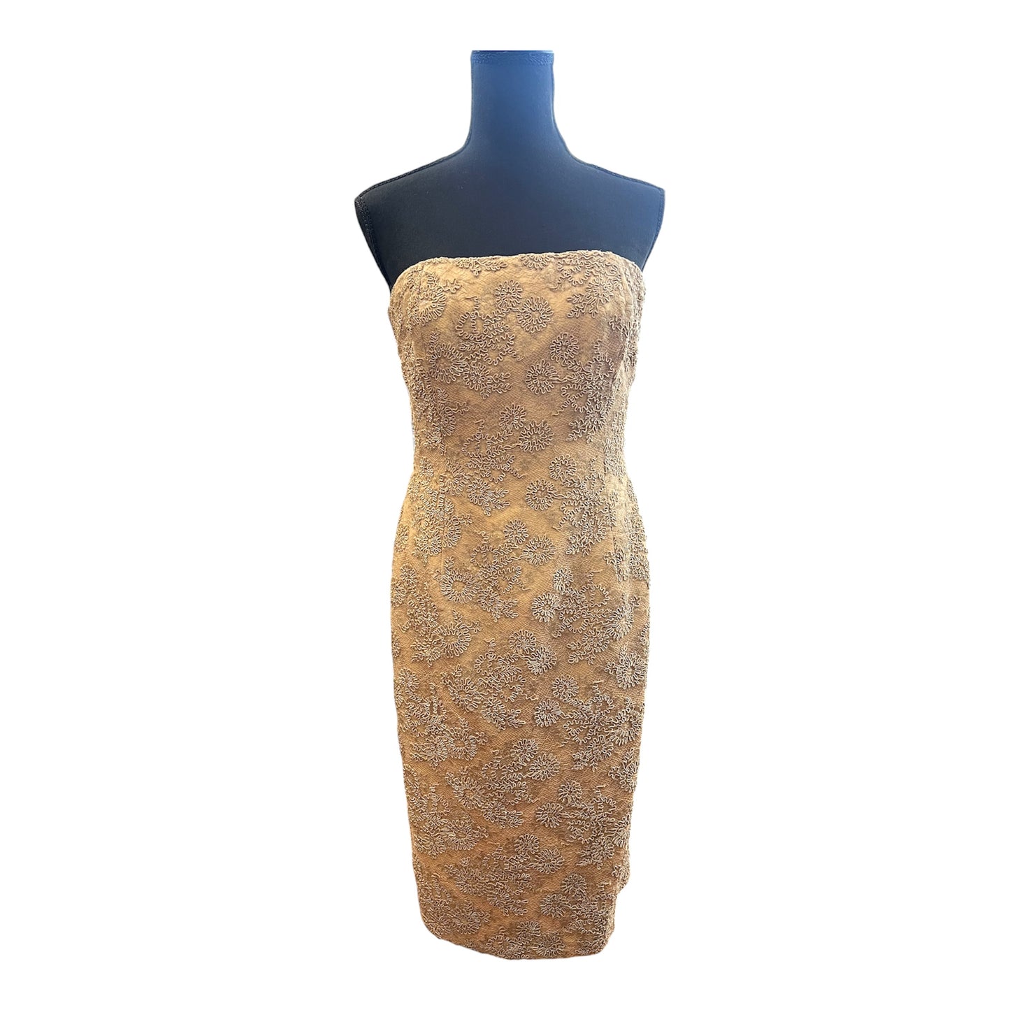 Vintage Carmen Marc Valvo Strapless Dress Size 8