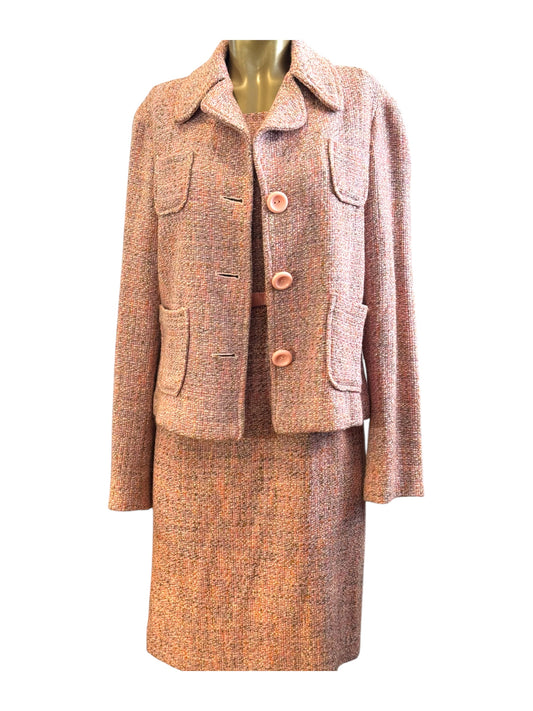 Gap Pink Tweed Dress Suit  Size L