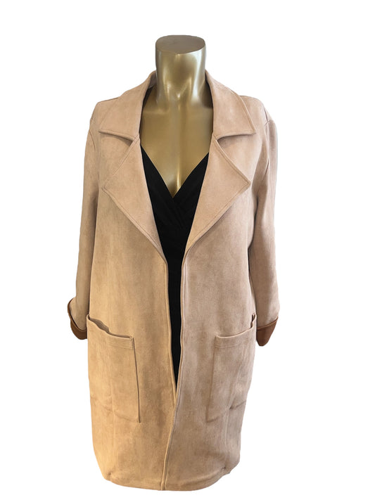 Hem & Thread Beige Suede Jacket Size M