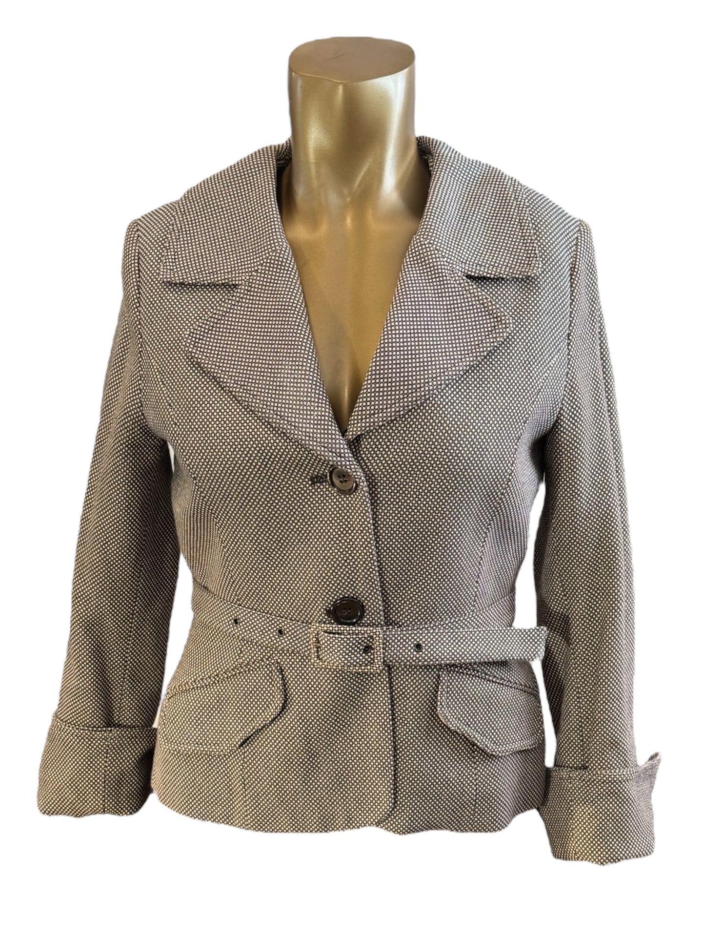 H&M Belted Brown Blazer Size 6
