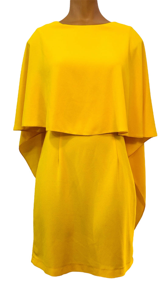 ZARA Yellow Cape Mini Dress Size XS