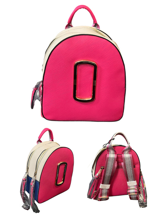 Hot Pink Mini Color Block Bookbag