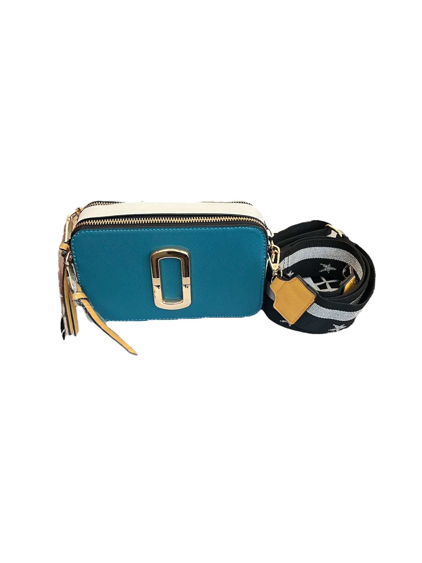 Teal Color Block Crossbody Bag