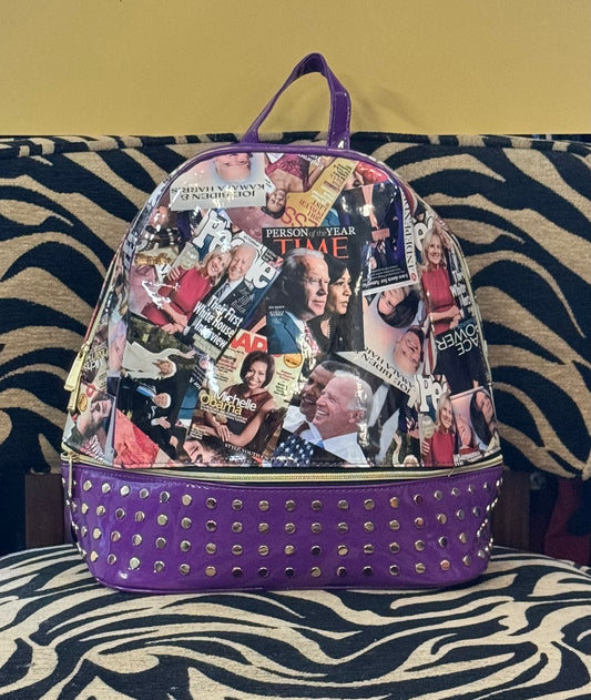 Purple Magazine Obama Backpack